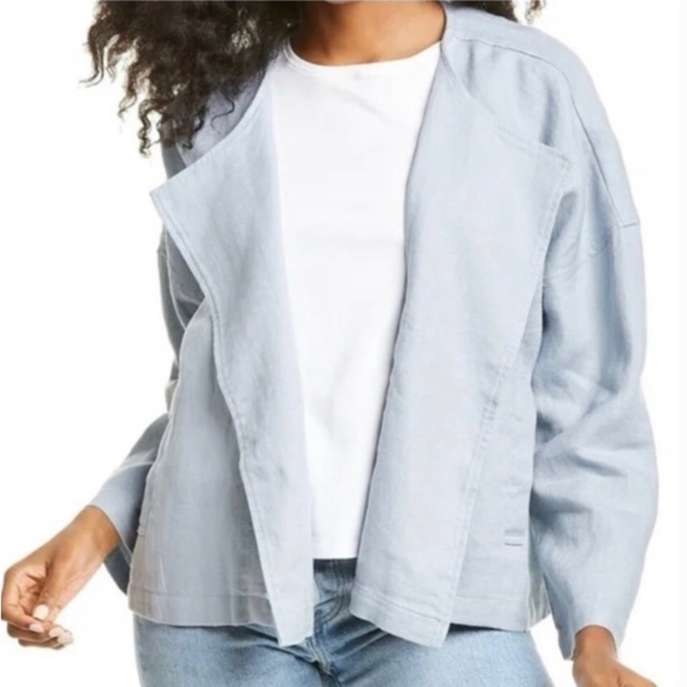 Eileen Fisher organic linen open front jacket!!